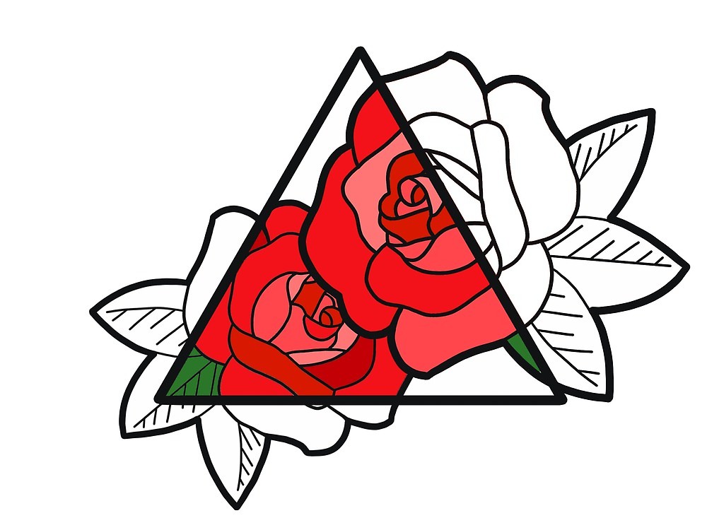 1000x750 Geometric Traditional Red Rose Flowers