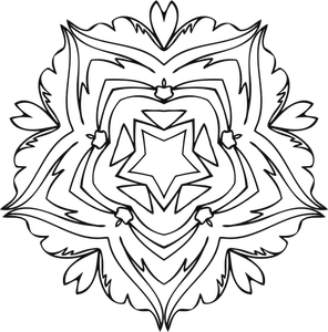 296x300 Flower Line Drawing Clip Art Free