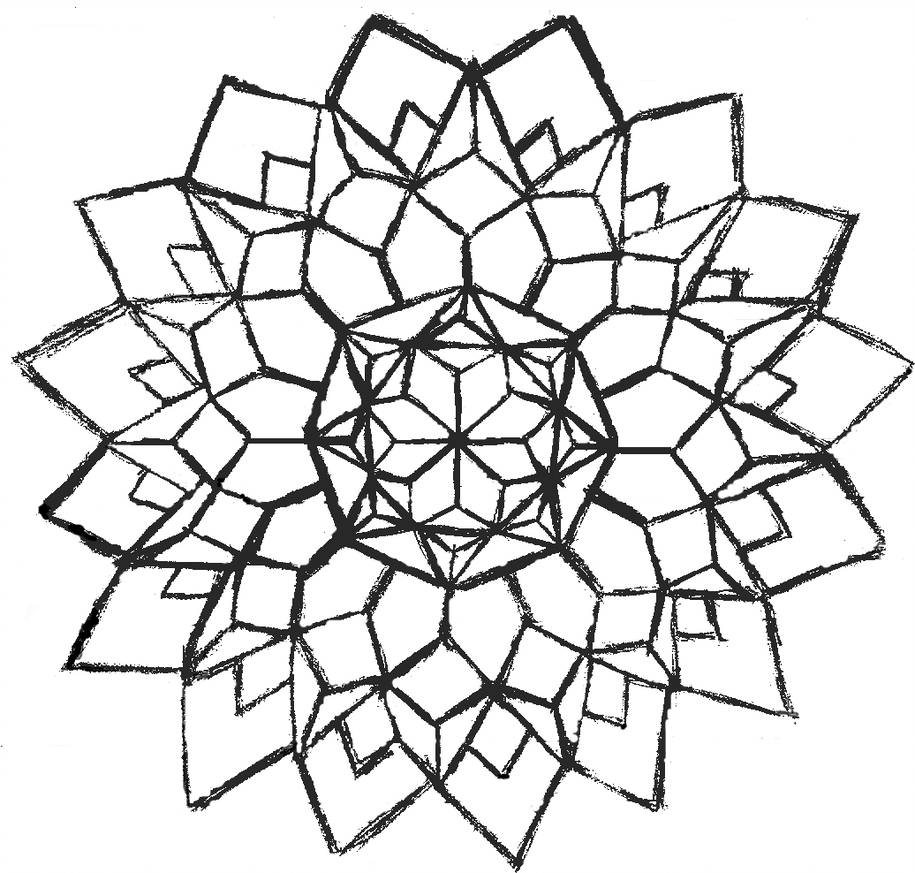 Geometric Flower Drawing Free download on ClipArtMag