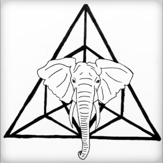 654x654 Emily Rose Hall Elephant Geometric Line Art Tatoo