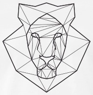 190x193 Geometric Lion Men's Premium T Shirt Spreadshirt