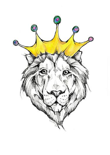 375x530 Royal Lion Drawing
