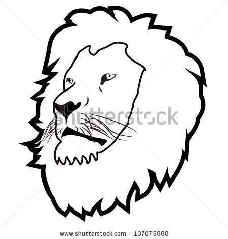 450x470 Lion Drawing Outline Simple Tattoos Ideas And Designs