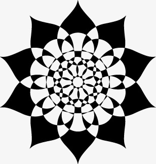 308x323 Black And White Decorative Pattern, Symmetry, Geometric Patterns