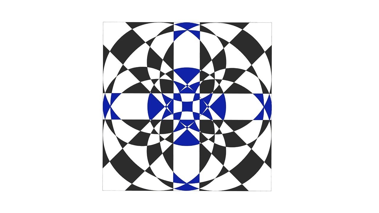 1280x720 the art of drawing a cool geometrical in blue and black