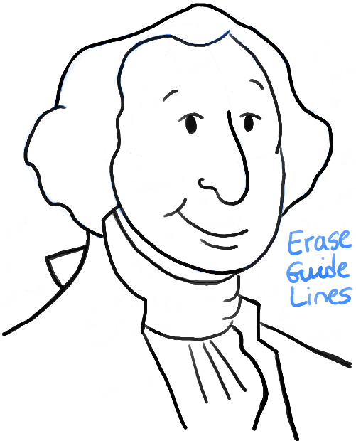 501x620 How To Draw Cartoon George Washington With Simple Step