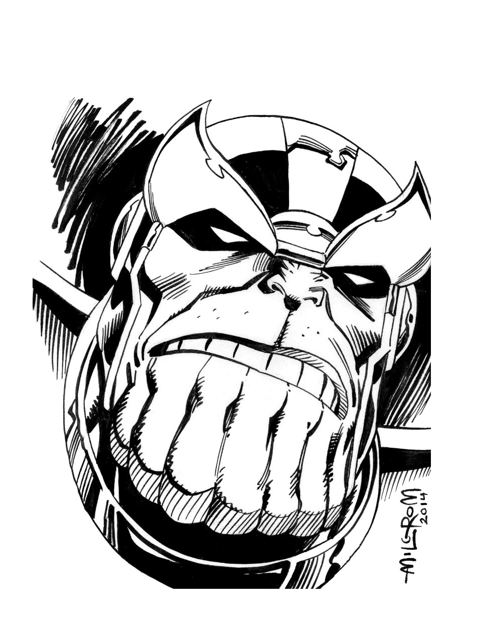 956x1269 Thanos Drawing Simple For Free Download