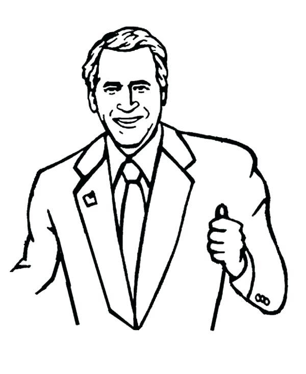 600x734 george h w bush coloring page