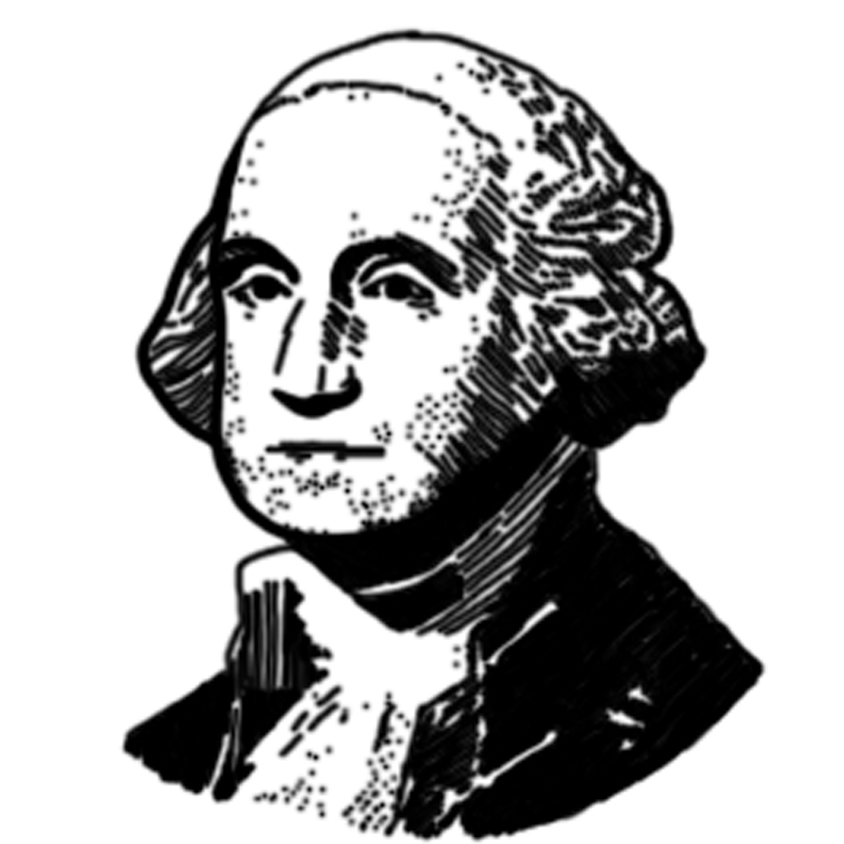 1200x1200 George Washington Clipart Black And White