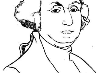 320x240 George Washington Coloring