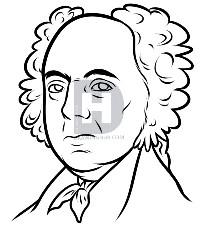 641x720 How To Draw John Adams, John Adams, Step