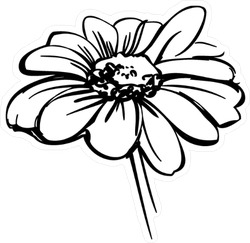 250x243 daisy flower car stickers decals over dozen designs