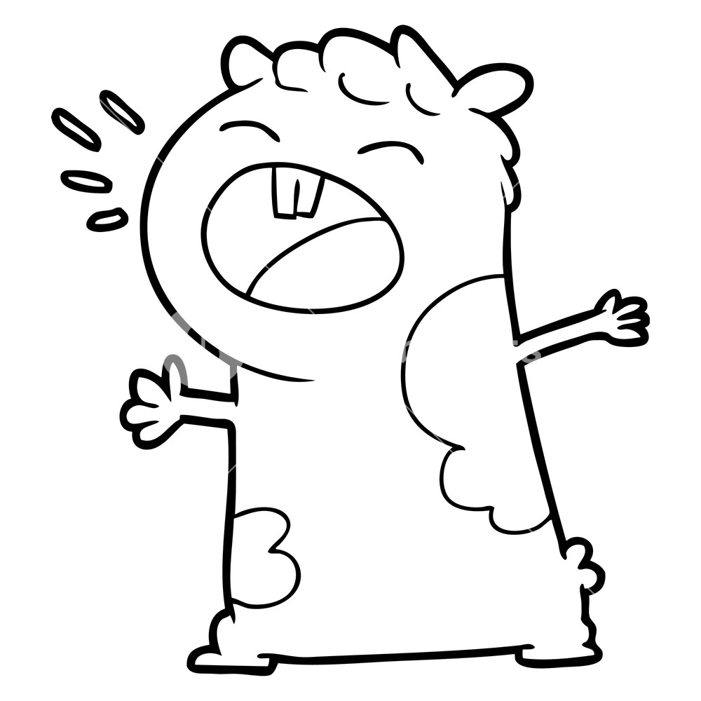 1000x1000 Cartoon Gerbil Royalty Free Stock Image