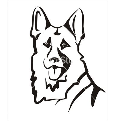 380x400 German Shepard Vector On Dog News Portrait