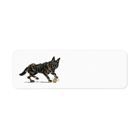 540x540 German Shepherd Dax Label
