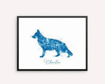 340x270 German Shepherd Art Etsy