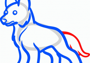 300x210 How To Draw A Easy German Shepherd Step
