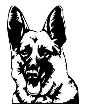 338x435 Image Result For German Shepherd Silhouette Draw Paint