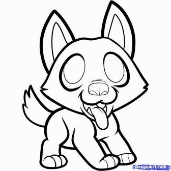 336x336 Cute Easy Puppy Drawing Cartoon Pencil Christmas Baby Pet Boxer