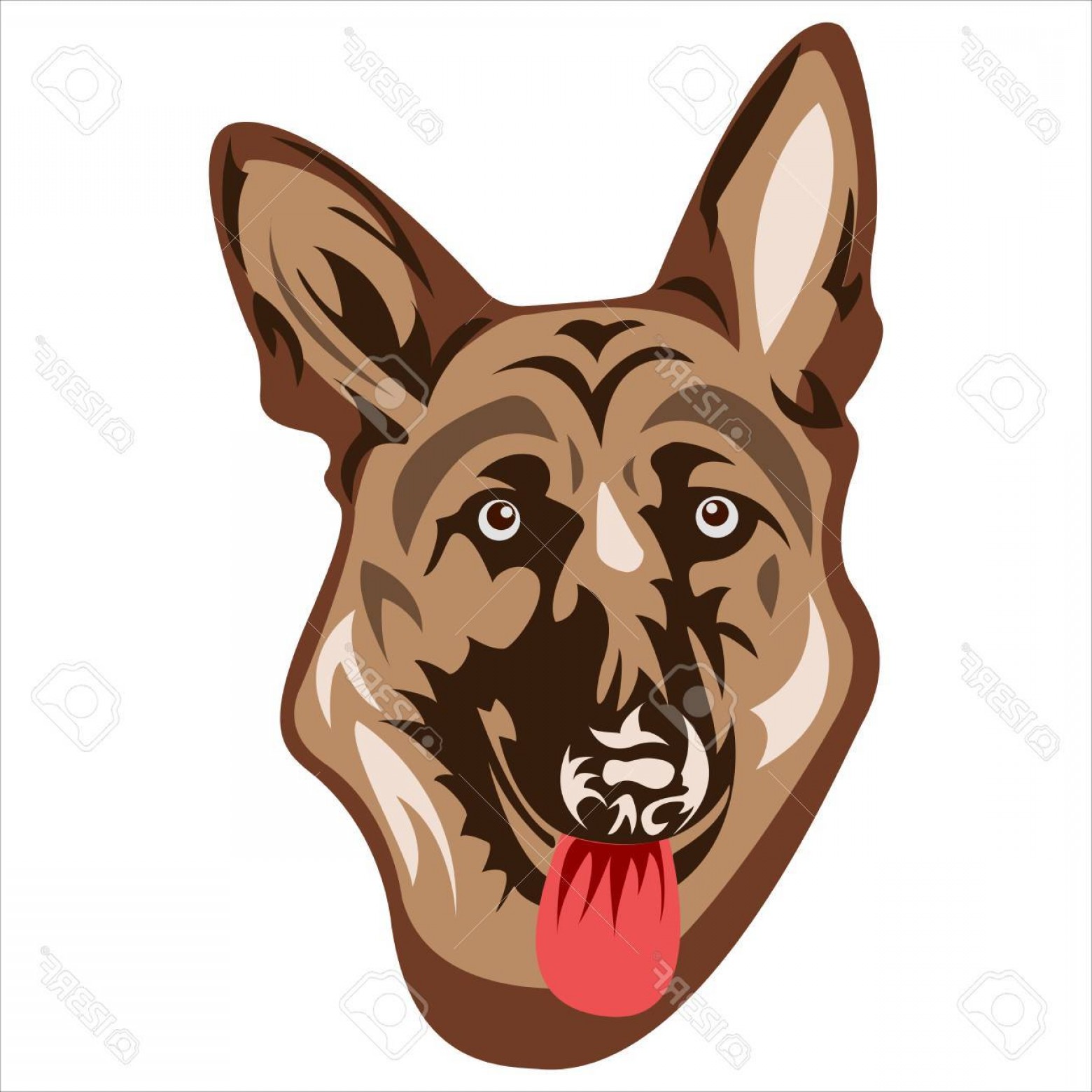 1560x1560 German Shepard Vector Logo Catamart