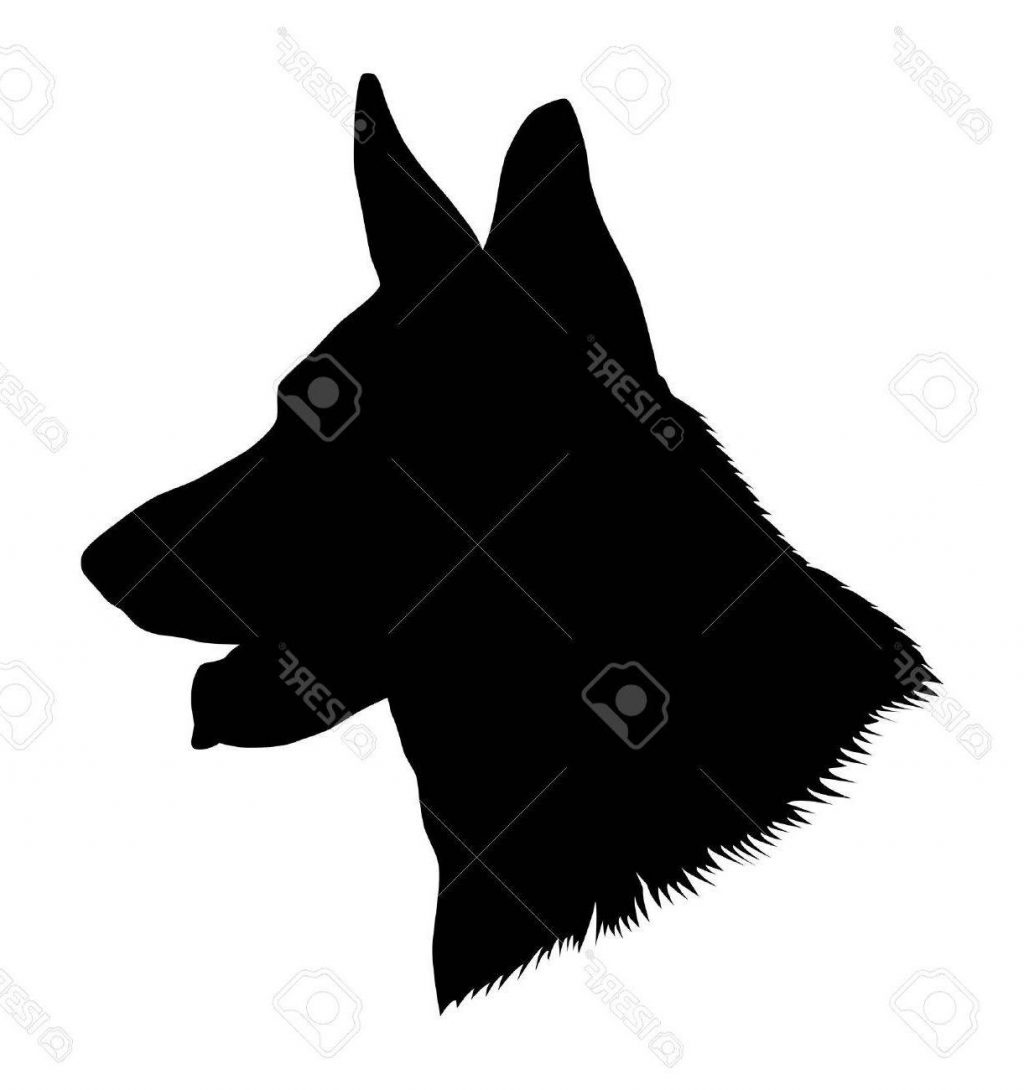 1024x1090 Collection Of 'german Shepherd Head Silhouette' Download More