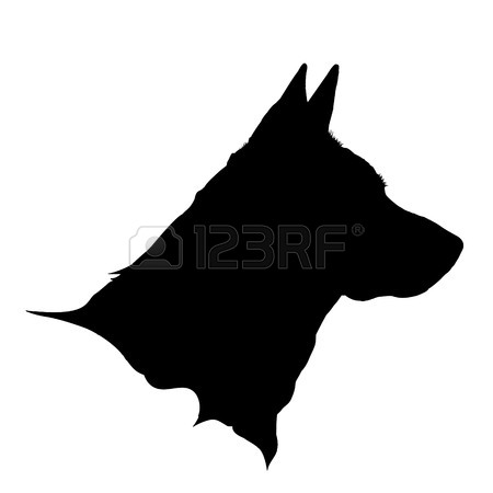 450x450 Huge Collection Of 'german Shepherd Head Silhouette' Download
