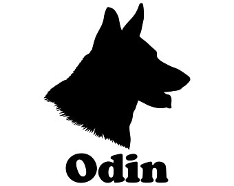 340x270 Shepherd Head Decal Etsy