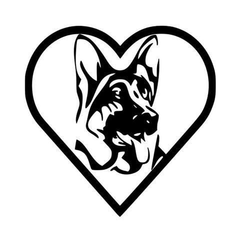 480x480 Heart German Shepherd Car Sticker The Top Dog Deals