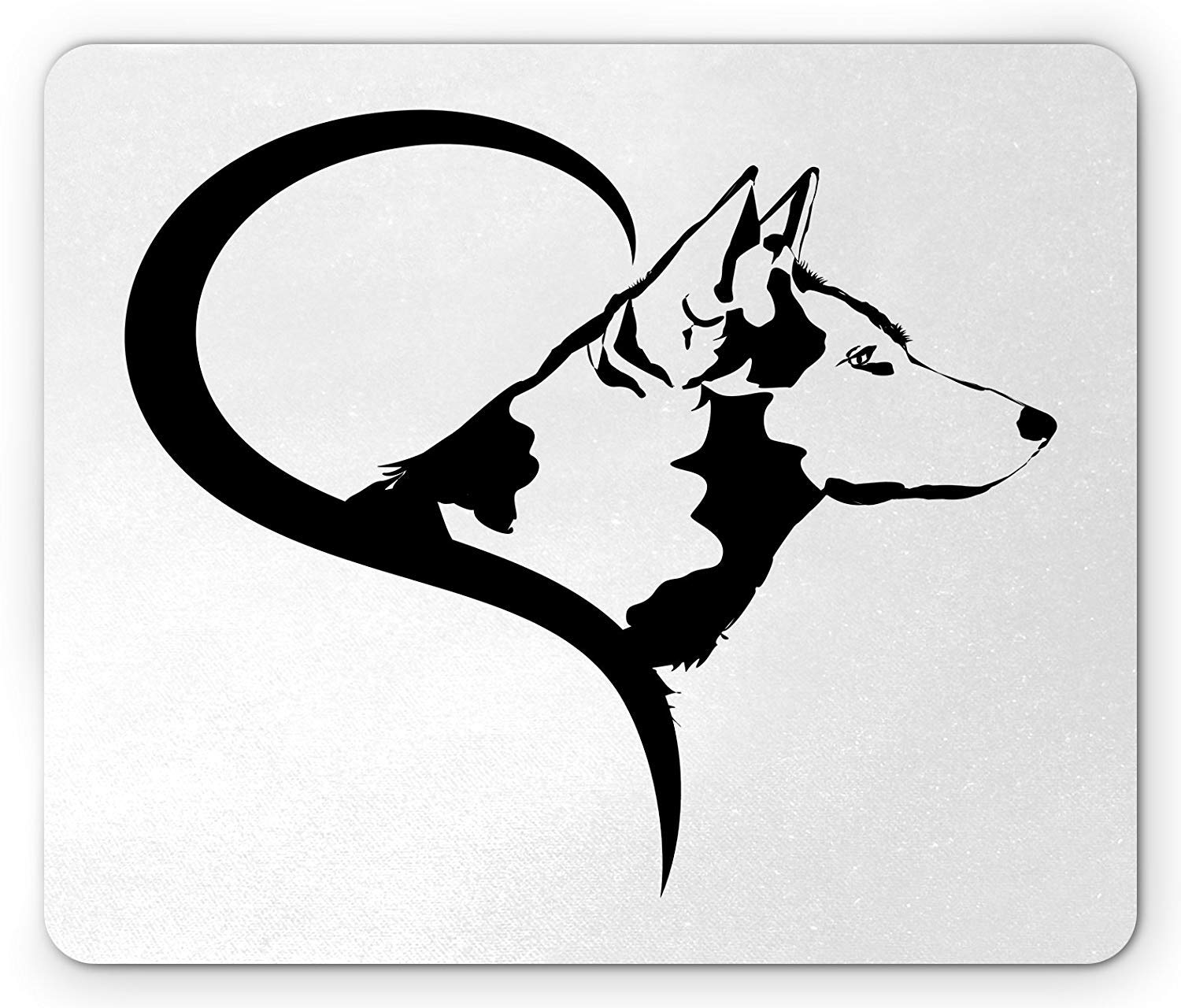 1500x1280 german shepherd mouse pad, monochrome noble dog
