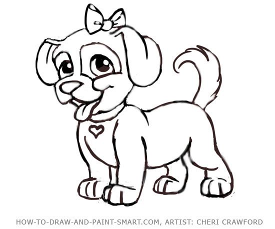 550x458 Huge Collection Of 'puppies Drawing' Download More Than Images