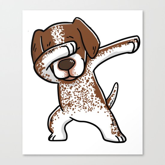 550x550 Dabbing German Shorthaired Pointer Dog Dab Dance Canvas Print