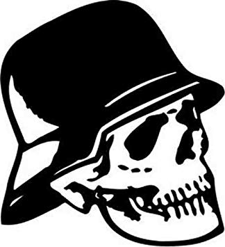 324x355 Skull German Soldier Vinyl Car Window Decal Sticker