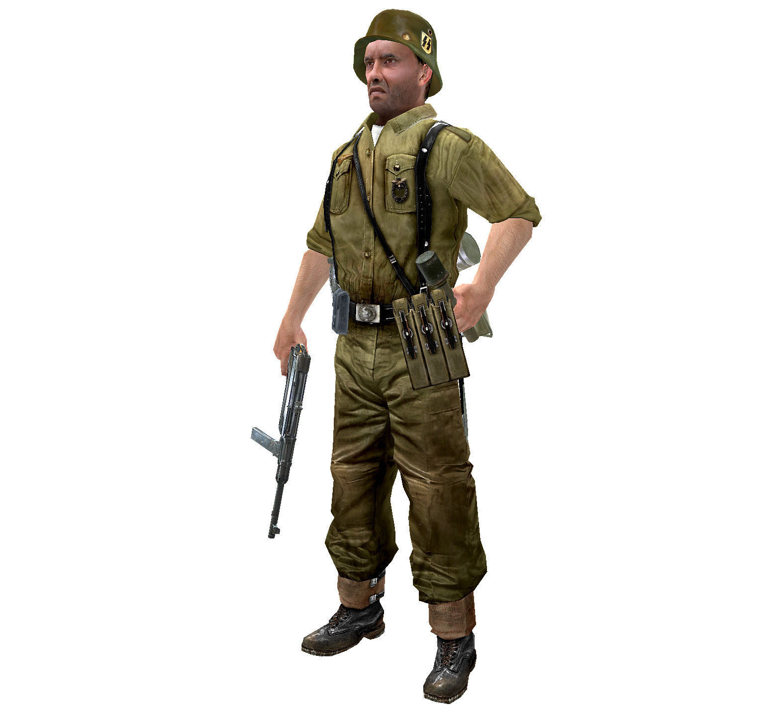 1564x1440 Wwii German Soldier Asset Cgtrader