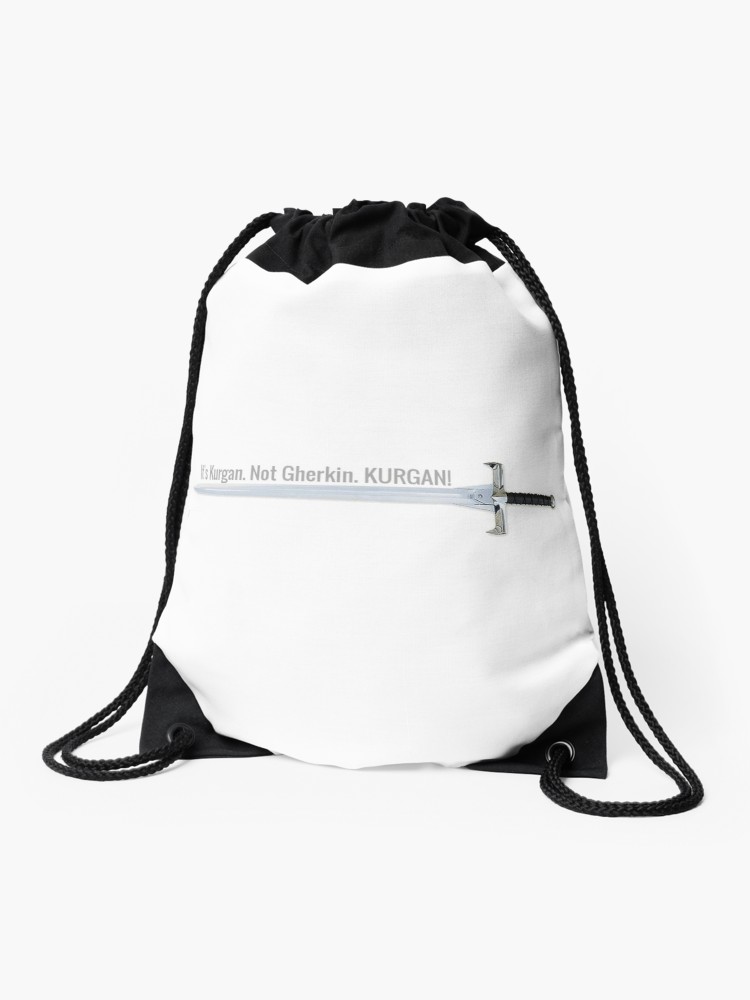 750x1000 It's Kurgan Not Gherkin Kurgan! Drawstring Bag