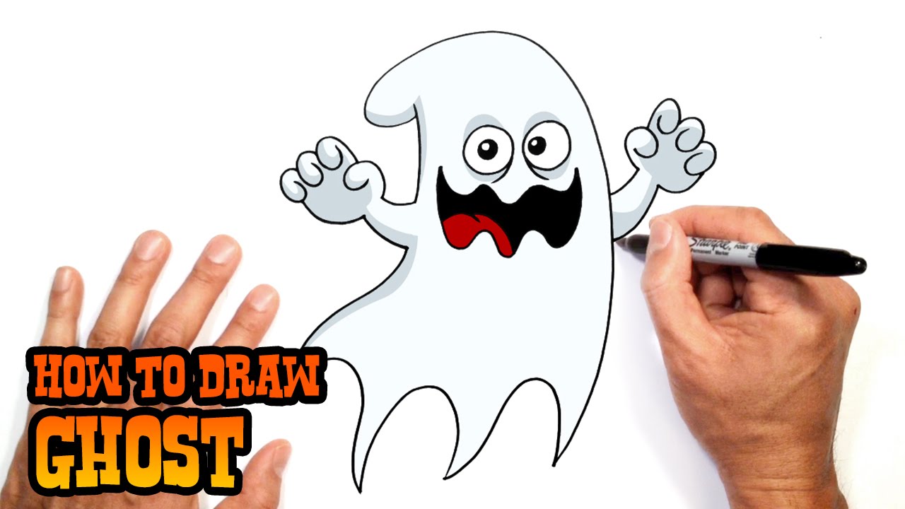 1280x720 How To Draw A Halloween Ghost Drawing Lesson