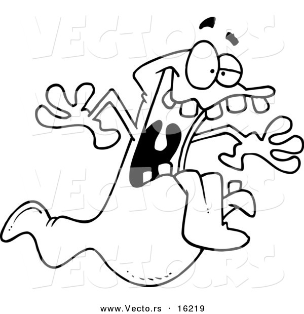 600x620 Vector Of A Cartoon Spooky Ghost