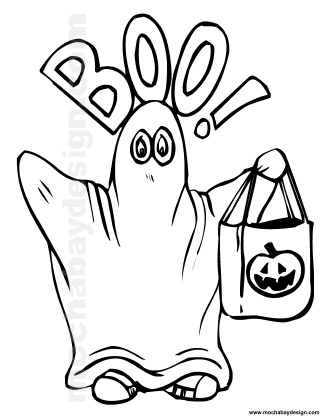 325x420 Halloween Coloring Pictures Ghosts Cartoon Halloween Ghost Drawing