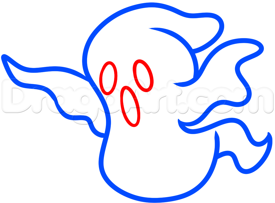 1067x789 How To Draw A Halloween Ghost Easy, Step
