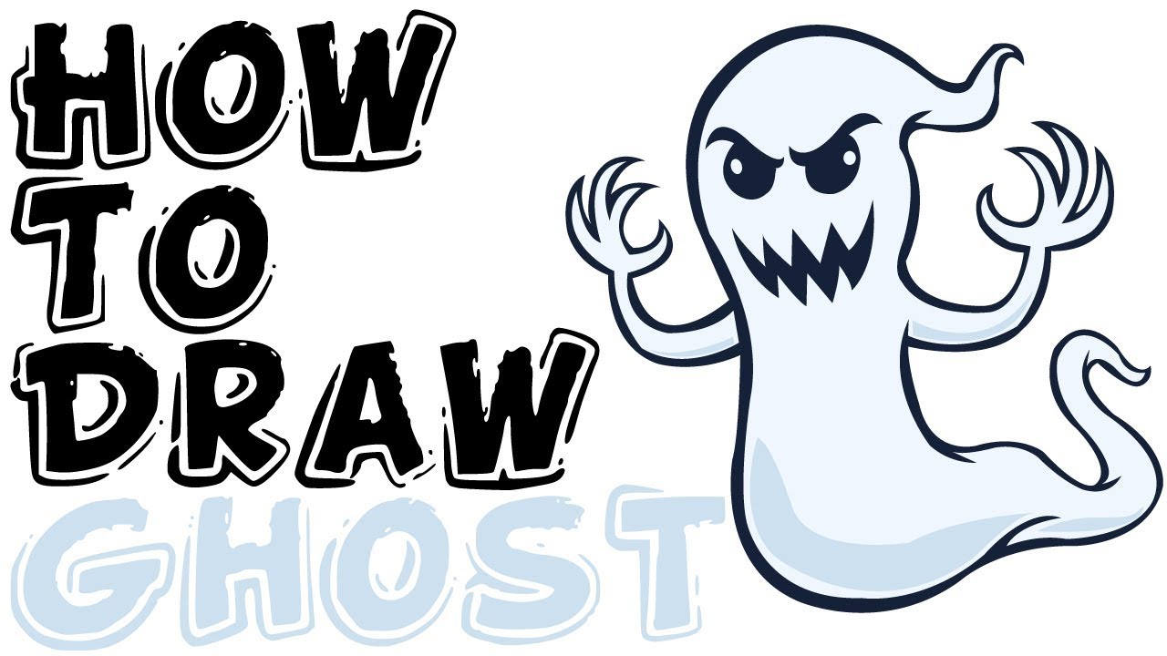 1280x720 How To Draw A Ghost Super Easy Step