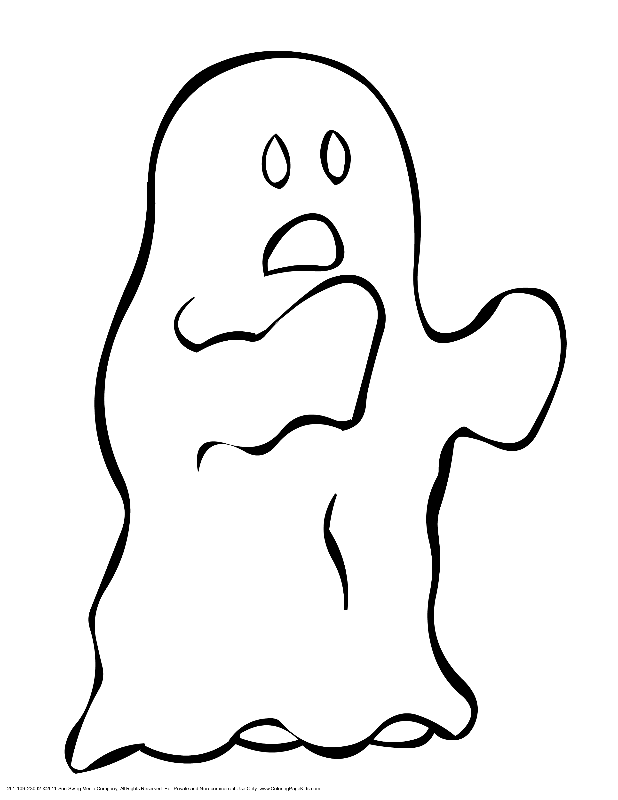 2550x3300 Ghost Clipart Line Drawing