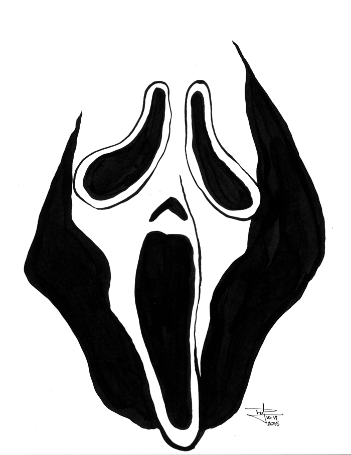 Ghost Face Drawing 