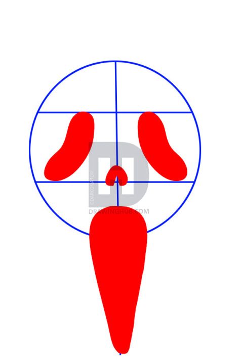 476x720 how to draw scream, step