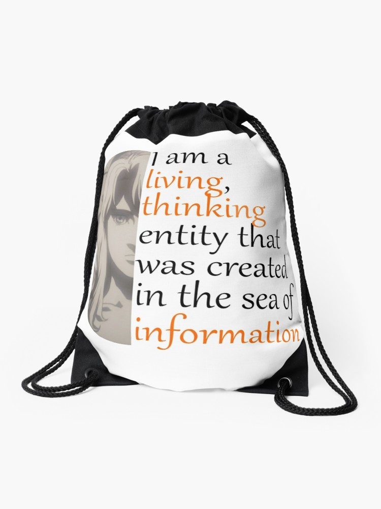 750x1000 Ghost In The Shell Quote From The Puppet Master Drawstring Bag