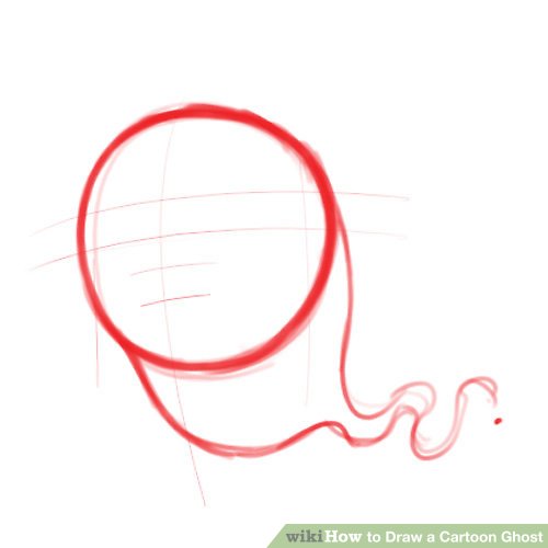 500x500 How To Draw A Cartoon Ghost Steps