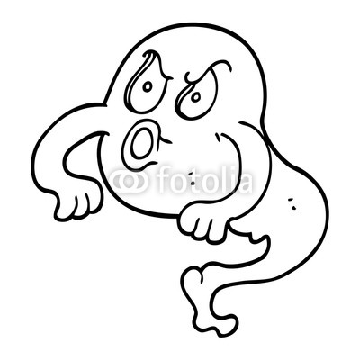 400x400 Line Drawing Cartoon Angry Ghost Buy Photos Ap Images Detailview
