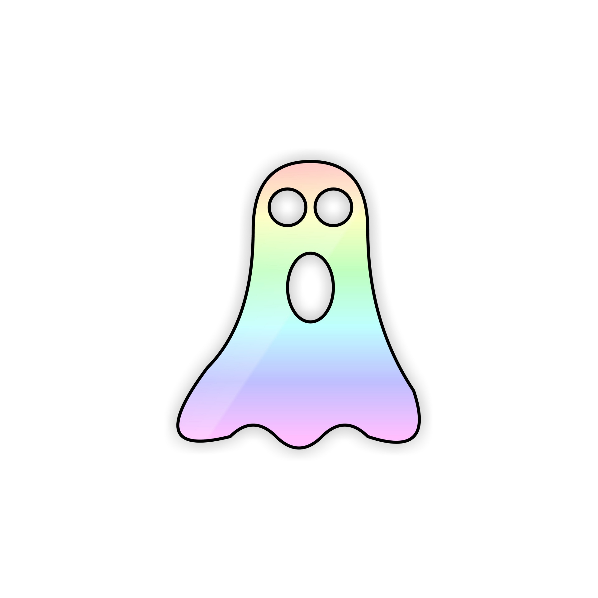 1920x1920 Drawing, Rainbow, Color, Ghost, Spirit