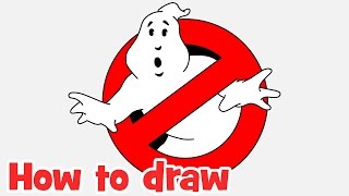 320x180 how to draw ghostbusters logo step
