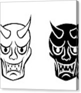 163x186 Hanya Mask Evil Ghost Face In Logo And Icon Art Print