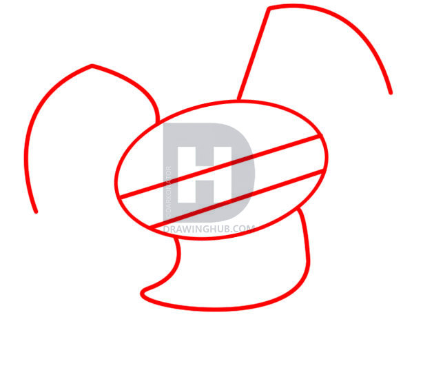 614x534 how to draw jumpy ghostface, step