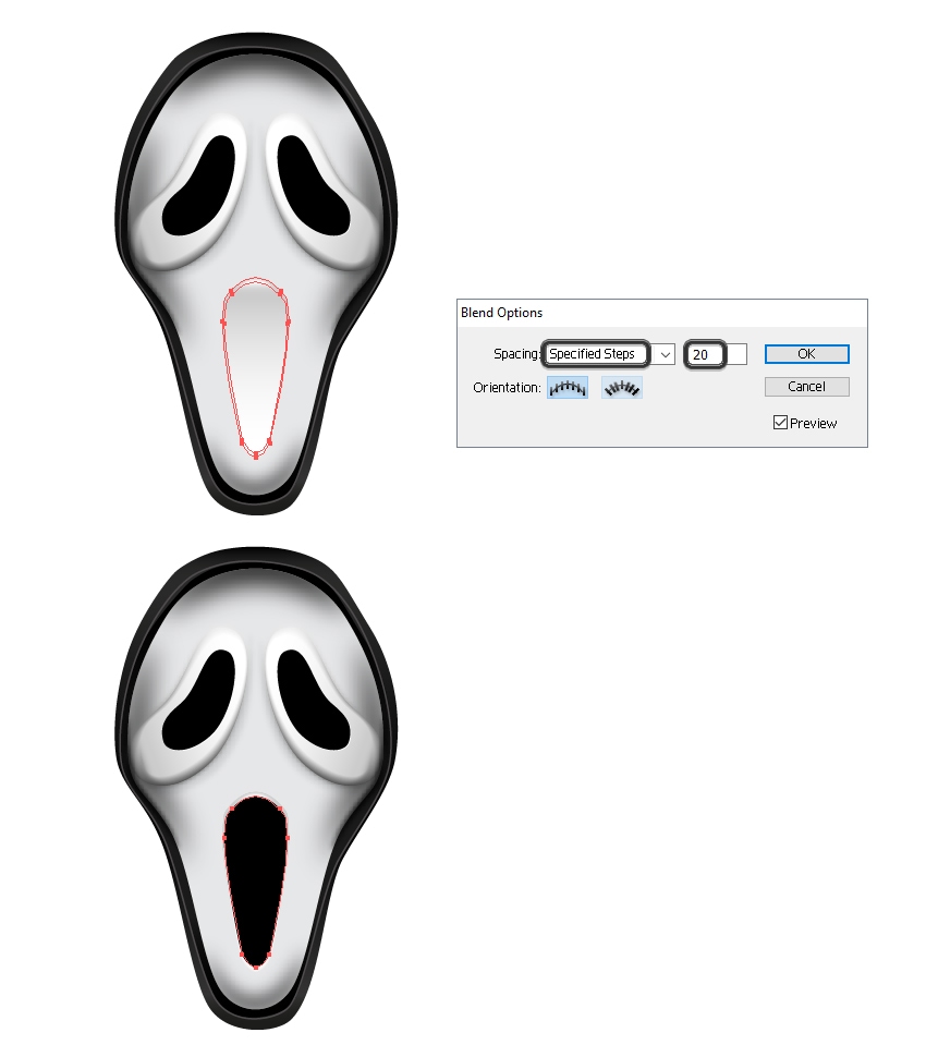 850x970 how to create a scream mask in adobe illustrator